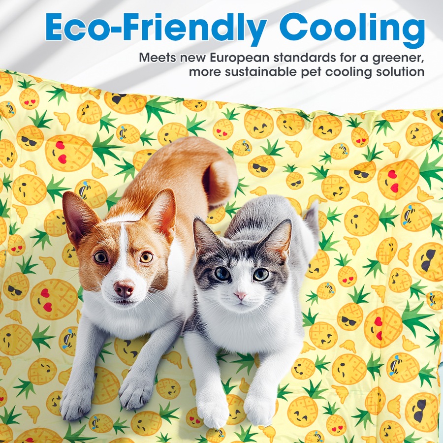 Petzly Pet Cooling Mat Dog Cat Bed Non-Toxic Gel Summer Pad 76x116CM