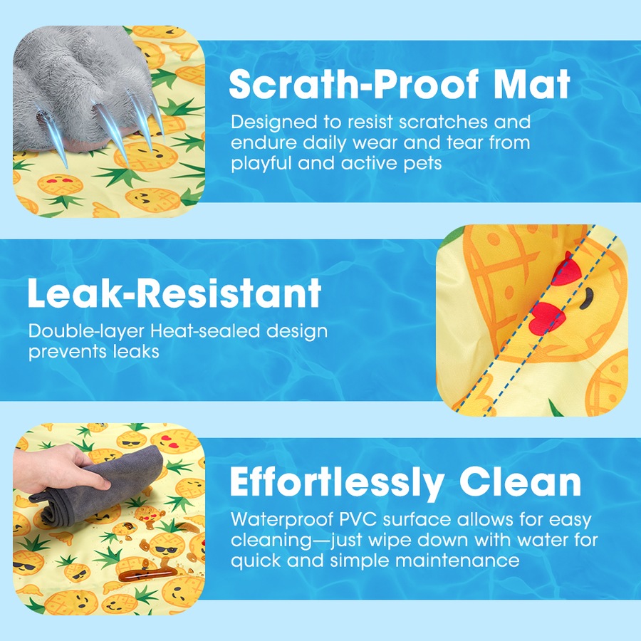 Petzly Pet Cooling Mat Dog Cat Bed Non-Toxic Gel Summer Pad 76x116CM