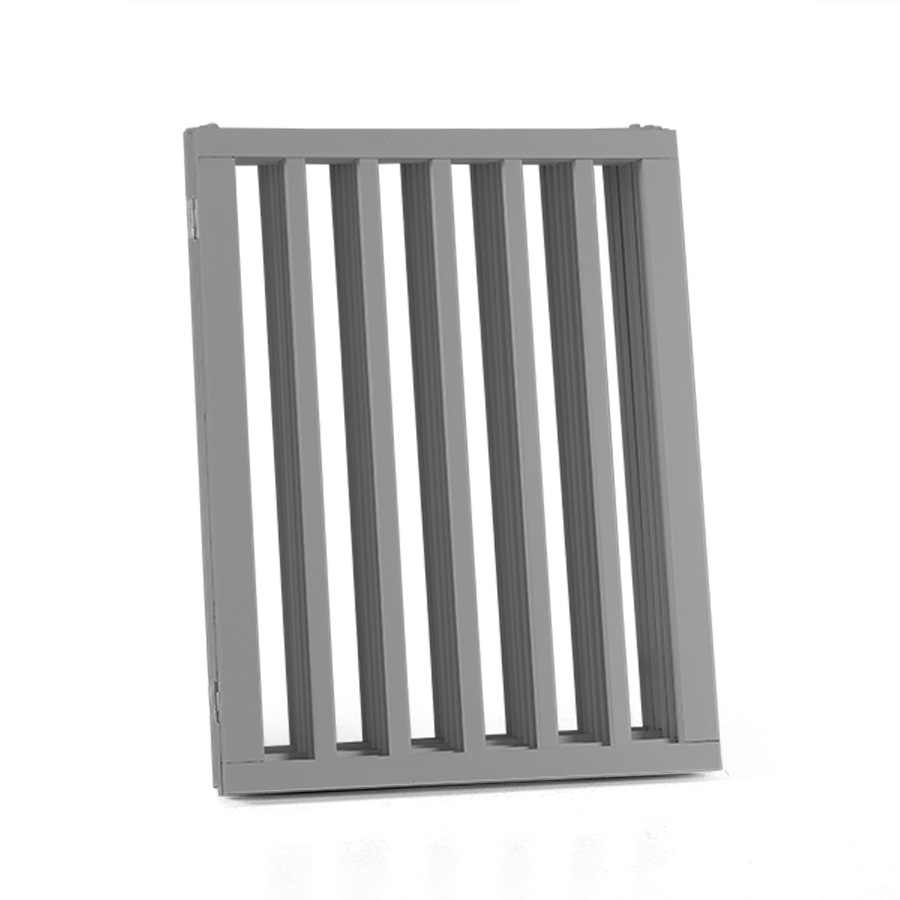 Petzly Pet Gate Dog Fence Safety Barrier Security Door 3 Panel 61cm Grey
