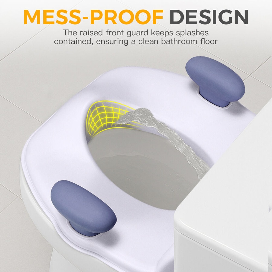 PlayPals 3-in-1 Kids Potty Trainer Seat with Interactive Musical Mat Grey