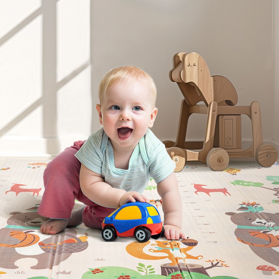 Playpals Kid Play Mat Baby Crawling Double Foldable Pad Non-slip XPE Foam Carpet