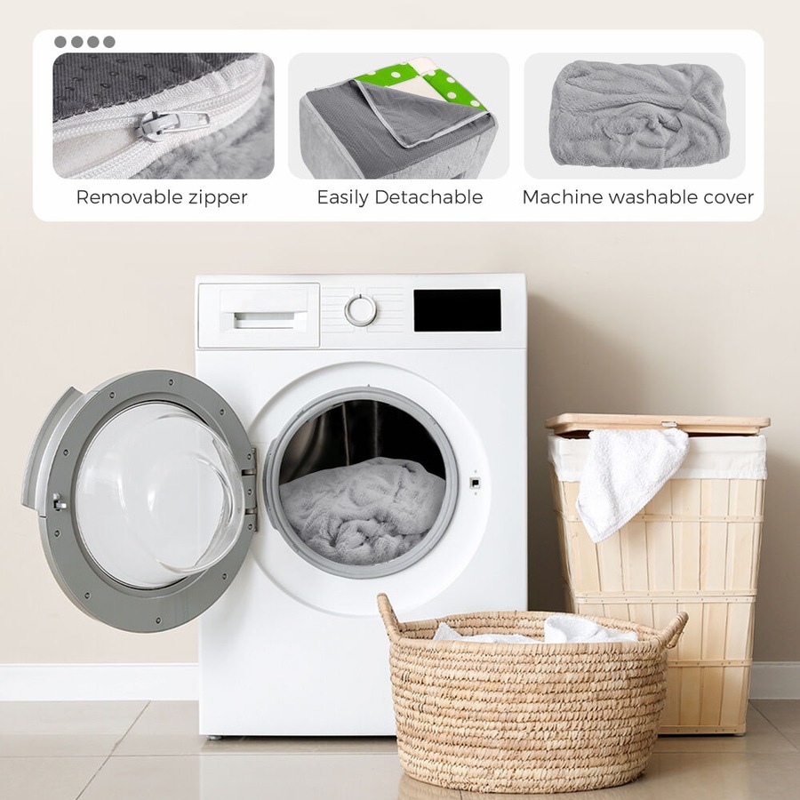 Playpals Kid Sofa Lounge Couch with Pillow High Back Toddler Chair Grey