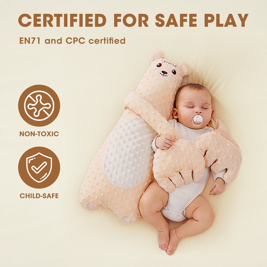 Playpals Kids Play Mat Baby Crawling Pad Soft Leather Cover Plush Foam Beige