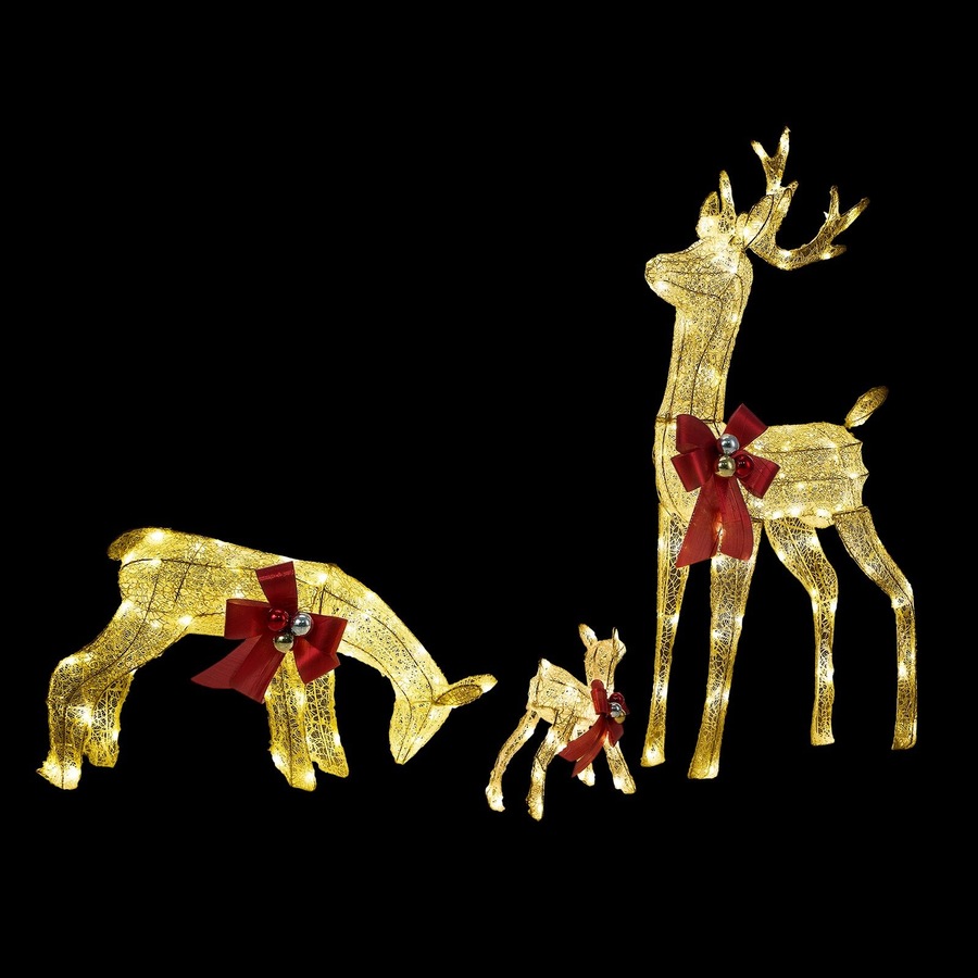 Tinseltown Christmas Lights LED 3PCS Reindeer Family Xmas Decor Indoor Outdoor