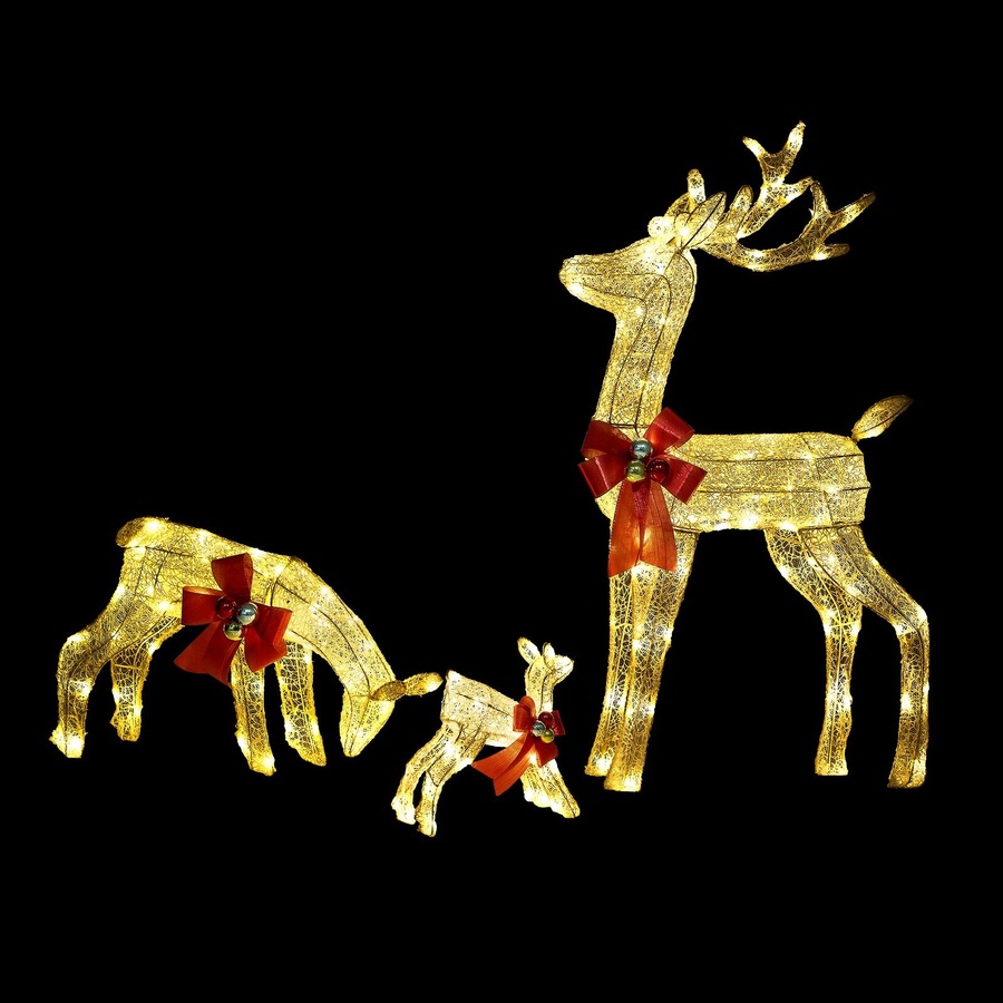 Tinseltown Christmas Lights LED 3PCS Reindeer Family Xmas Decor Indoor Outdoor