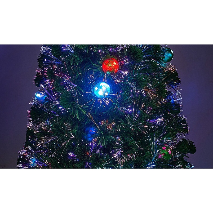Tinseltown LED Christmas Tree 1.8M 6FT Fibre-optics Xmas Trees with Flash Lights