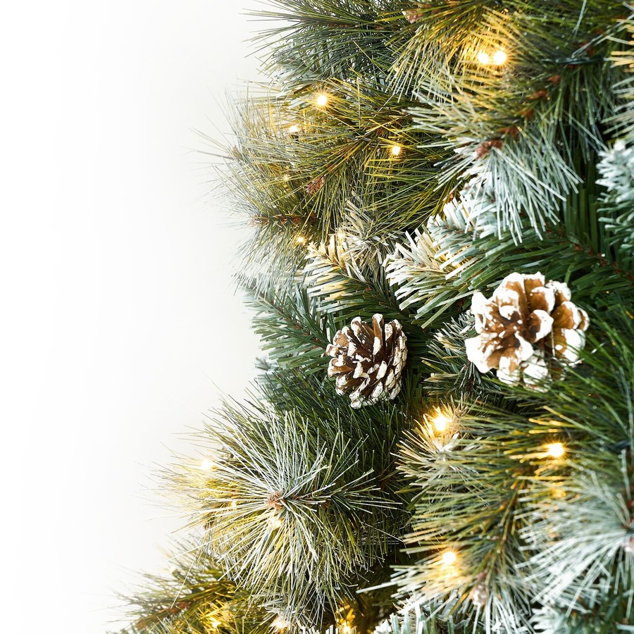 Tinseltown LED Christmas Tree 2.1M 7FT Pre-lit Light 8 Flash Modes Pine Cones