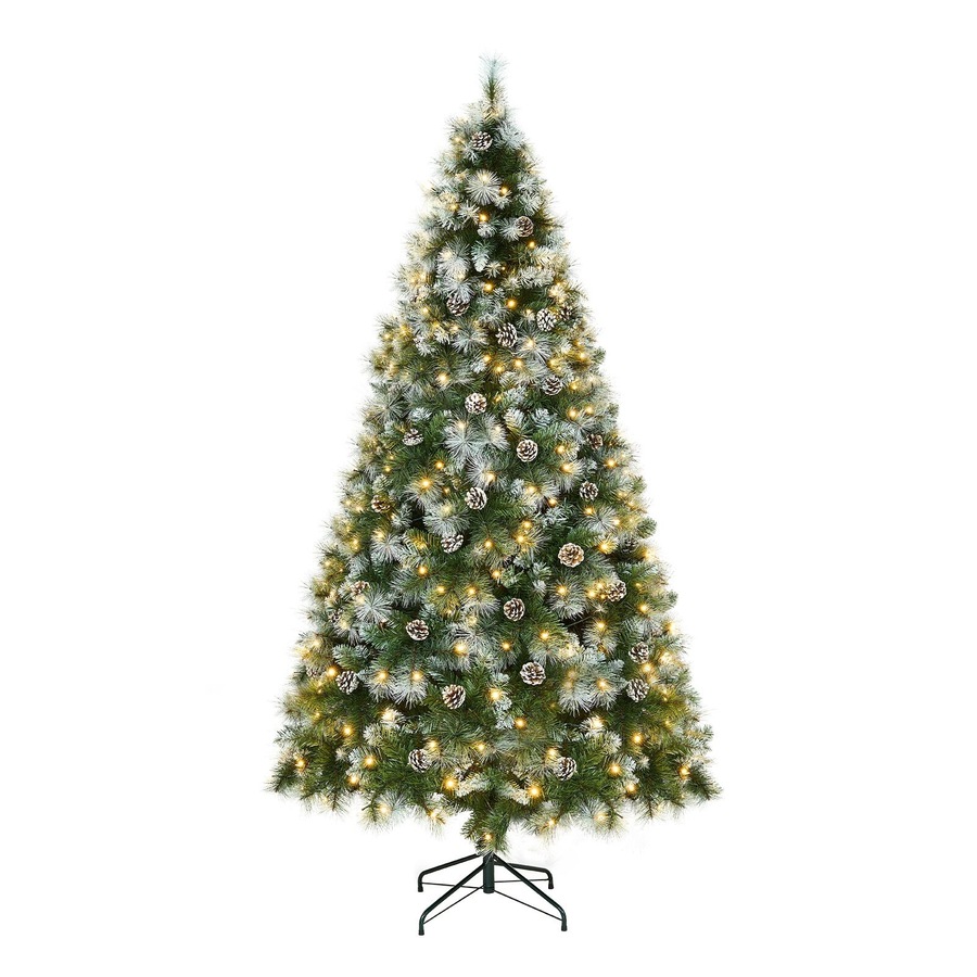 Tinseltown LED Christmas Tree 2.1M 7FT Pre-lit Light 8 Flash Modes Pine Cones