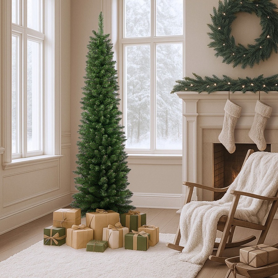 Tinseltown Slim Christmas Tree 1.8M 6FT Xmas Trees Decoration Green