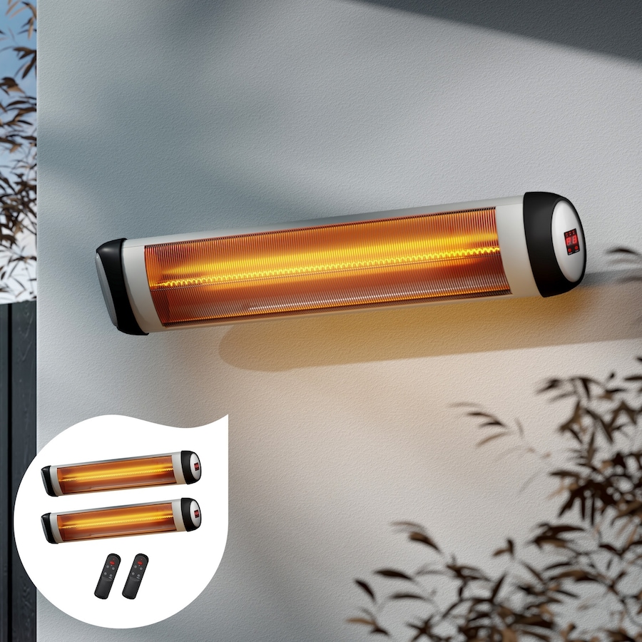 Vevare 2x 3000W Outdoor Electric Strip Infrared Heater Radiant Patio Space Heater Remote