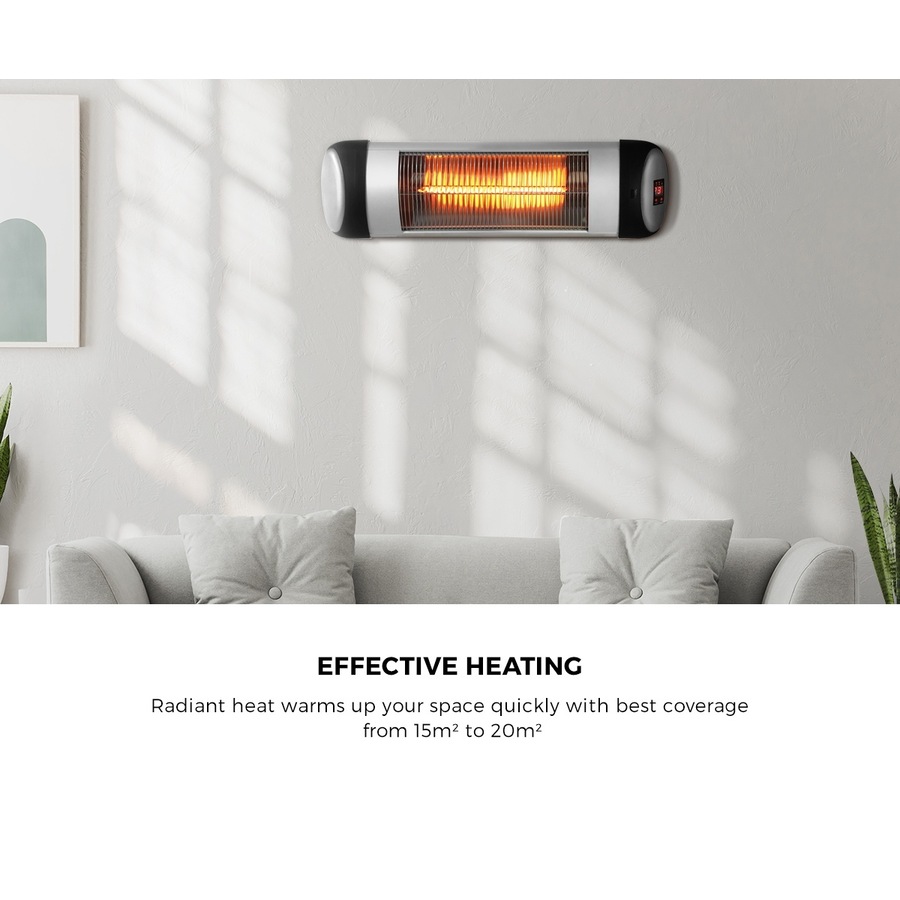 Vevare 1500W Electric Strip Infrared Heater Radiant Patio Space Heaters Remote