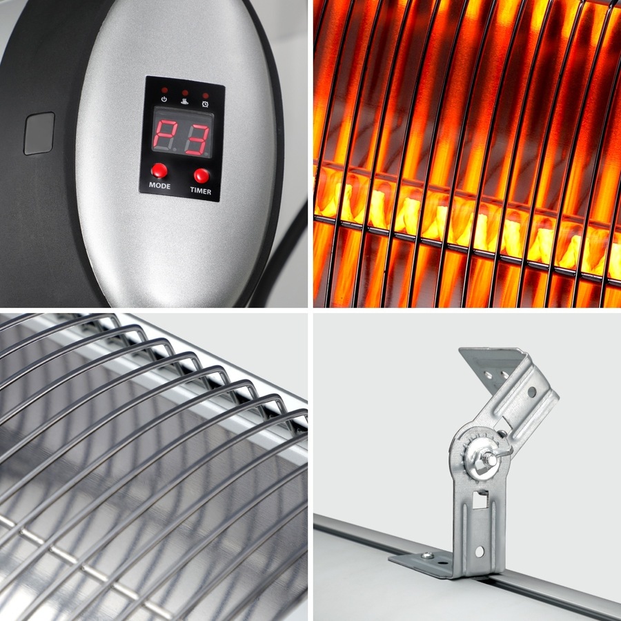 Vevare 1500W Electric Strip Infrared Heater Radiant Patio Space Heaters Remote