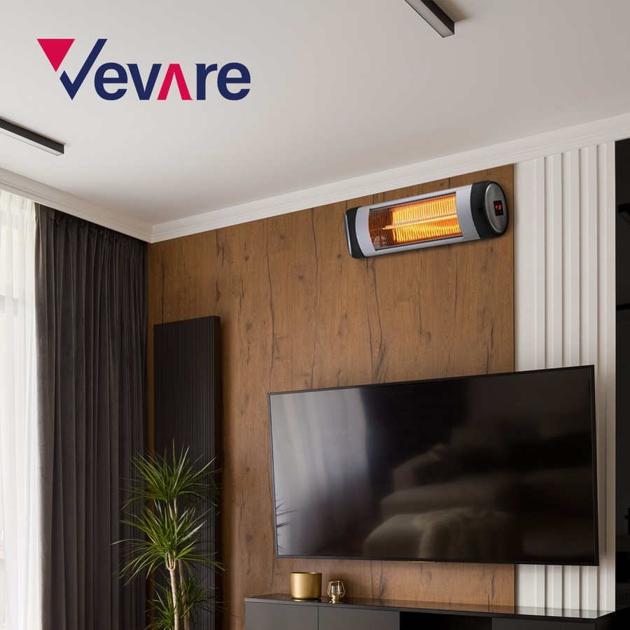Vevare 1500W Electric Strip Infrared Heater Radiant Patio Space Heaters Remote