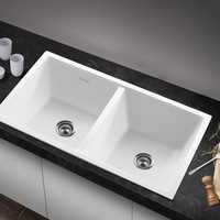 Welba Kitchen Sink 77x45cm Granite Stone Kitchen Sinks in White