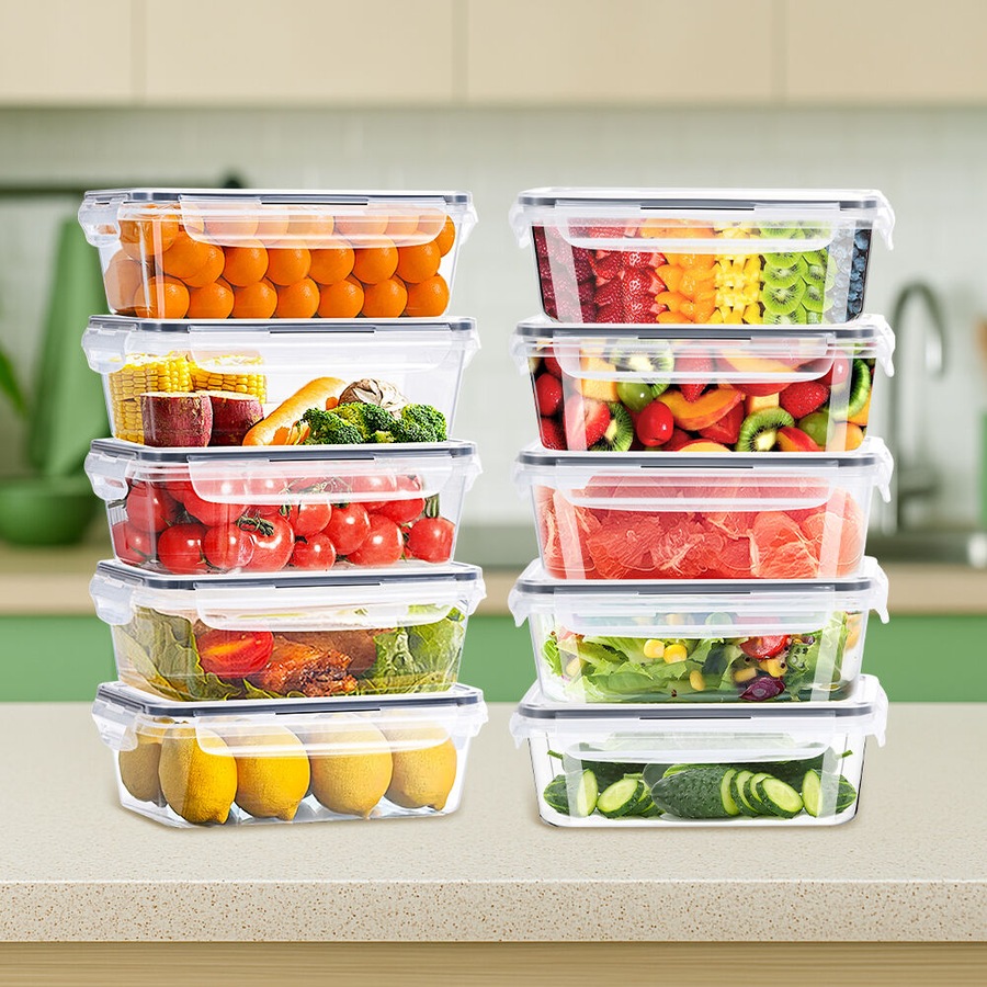 ZUNI 10 PCs Food Storage Containers BPA-Free Leak Proof with Labels Pen Lids