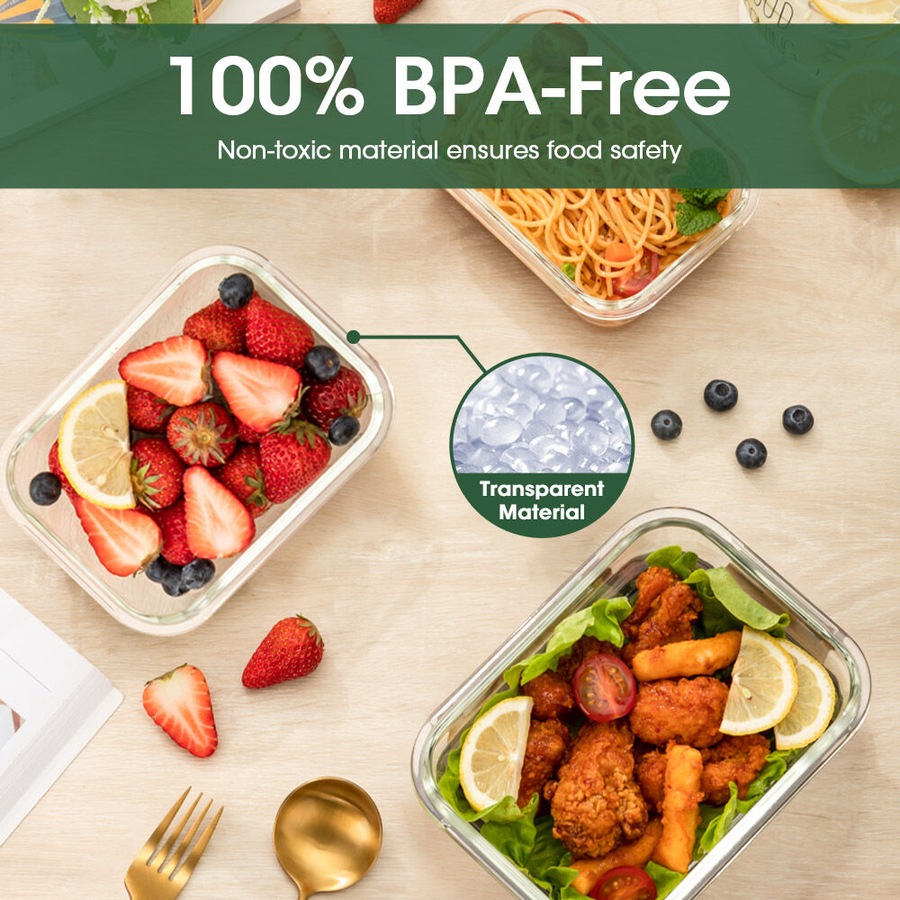 ZUNI 10 PCs Food Storage Containers BPA-Free Leak Proof with Labels Pen Lids