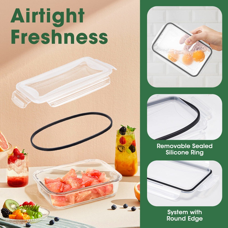 ZUNI 10 PCs Food Storage Containers BPA-Free Leak Proof with Labels Pen Lids