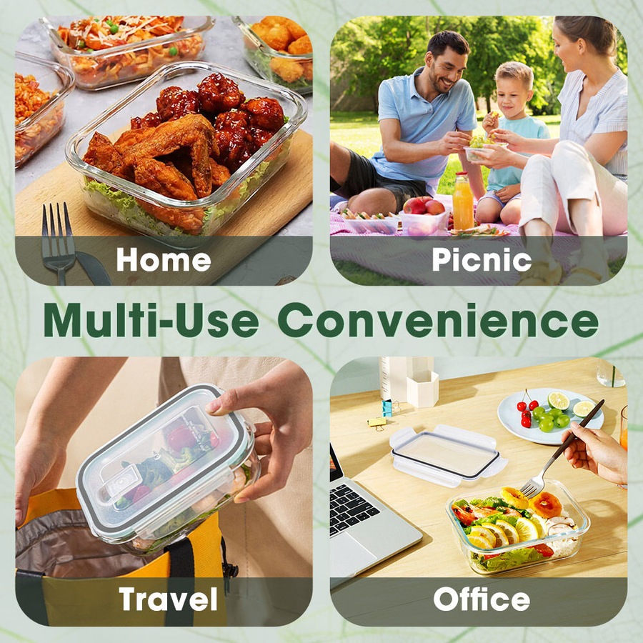 ZUNI 10 PCs Food Storage Containers BPA-Free Leak Proof with Labels Pen Lids