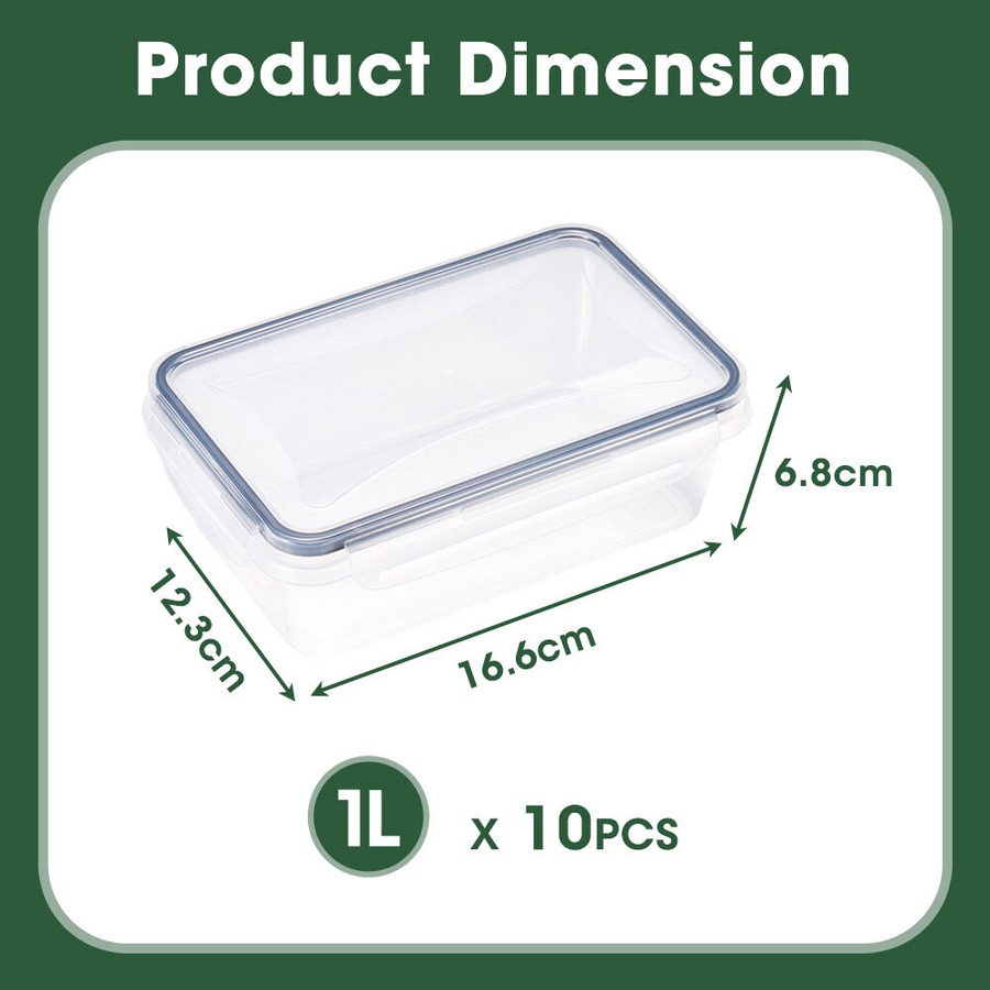 ZUNI 10 PCs Food Storage Containers BPA-Free Leak Proof with Labels Pen Lids