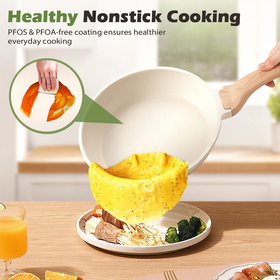 ZUNI 13PCS Cookware Pots & Pans Set Nonstick Granite Coating Cooking Utensil