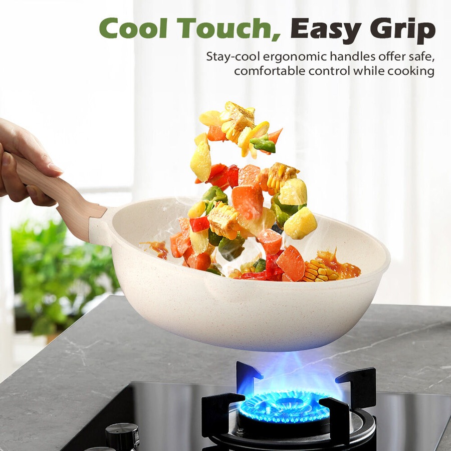 ZUNI 13PCS Cookware Pots & Pans Set Nonstick Granite Coating Cooking Utensil