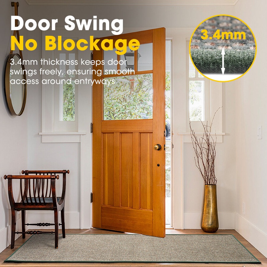 ZUNI 2PCS Kitchen Mats Non Slip Anti Fatigue Door Rugs Floor Mat Green