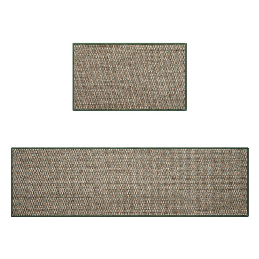 ZUNI 2PCS Kitchen Mats Non Slip Anti Fatigue Door Rugs Floor Mat Green