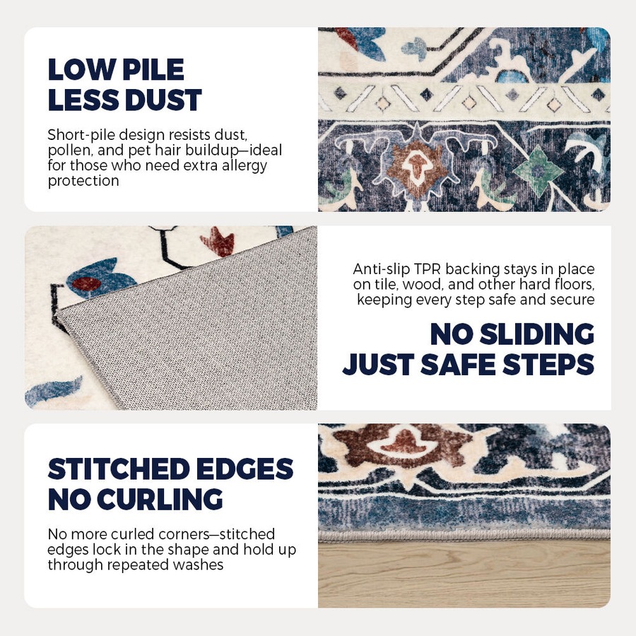 ZUNI Floor Rug Fluffy Area Rugs Soft Carpet Living Room Bedroom Pad 120x160cm