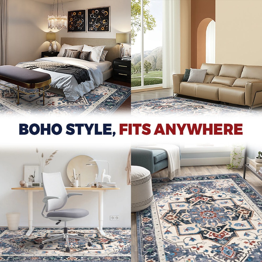 ZUNI Floor Rug Fluffy Area Rugs Soft Carpet Living Room Bedroom Pad 120x160cm