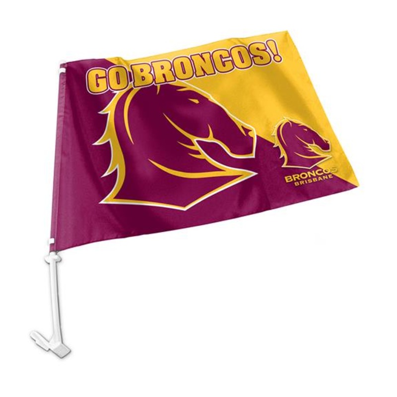 Buy Brisbane Broncos Car Flag MyDeal