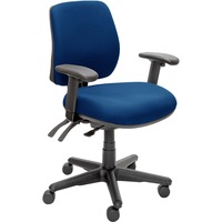 BURO ROMA MID BACK 3 LEVER WITH ARMS NAVY