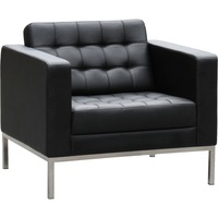 COMO LOUNGE Single W880 x D770 x H750mm Black Leather