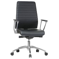 ENZO LOW BACK Executive Chair BLACK LEATHER 