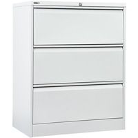 GO 3 DRAWER LATERAL FILING CABINET H1016mm x W900mm x D473mm White China