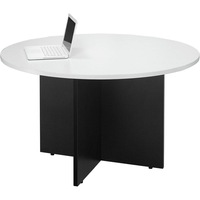 LOGAN MEETING TABLE 1200mm Diameter x 730mm H White & Ironstone
