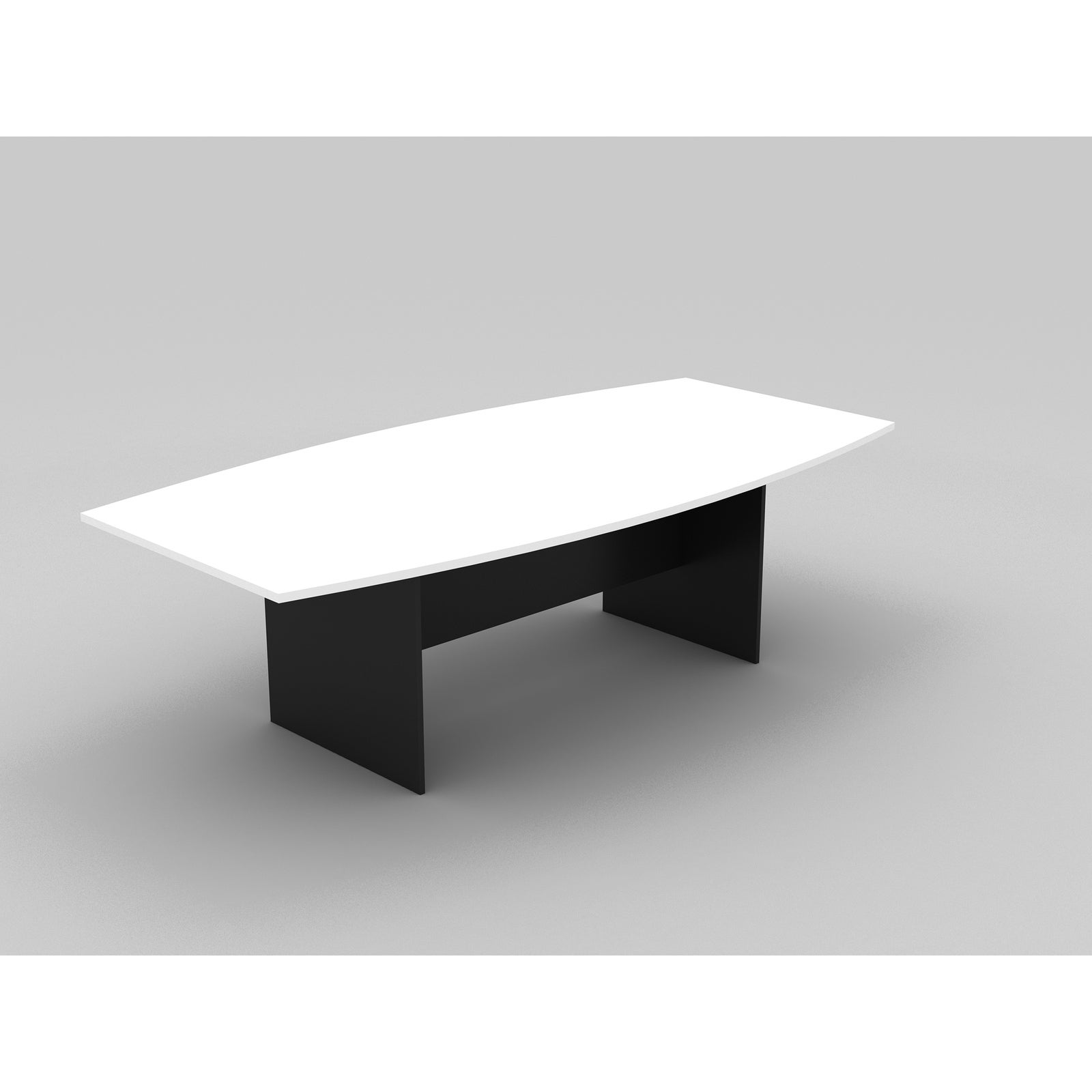 OM BOARDROOM TABLE BASE W2400 x D1200 x H720mm White/ Charcoal