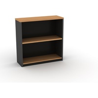 OM BOOKCASE W900 x D320 x H900mm Beech/ Charcoal