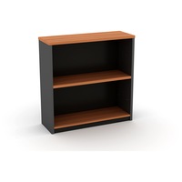 OM BOOKCASE W900 x D320 x H900mm Cherry/ Charcoal