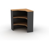 OM CORNER HUTCH W900 x W900 x D325 x H1080mm Beech/ Charcoal