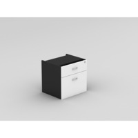OM FIXED DRAWER 1 File 1 Stationery Drawer W464 x D400 x H450mm White/ Charcoal
