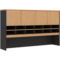 OM HUTCH W1800 x D370 x H1080mm Beech/ Charcoal