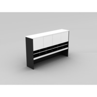 OM HUTCH W1800 x D370 x H1080mm White/ Charcoal