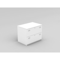 Om Lateral Filing Cabinet W900 X D600 X H720Mm White