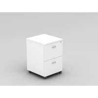 OM MOBILE PEDESTAL 2 File Drawer W468 x D510 x H685mm White