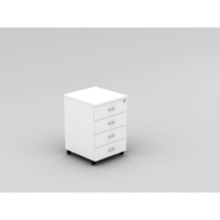 Om Mobile Pedestal 4 Stationery Drawers W468 X D510 X H685Mm White