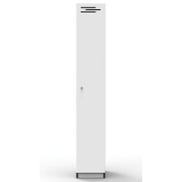 RAPIDLINE 1 DOOR MELAMINE LOCKER W305 x D455 x H1850mm Natural White/ Black