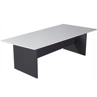 Rapidline Rectangle Boardroom Table W3200 x D1200 x H730mm Natural White/Ironstone