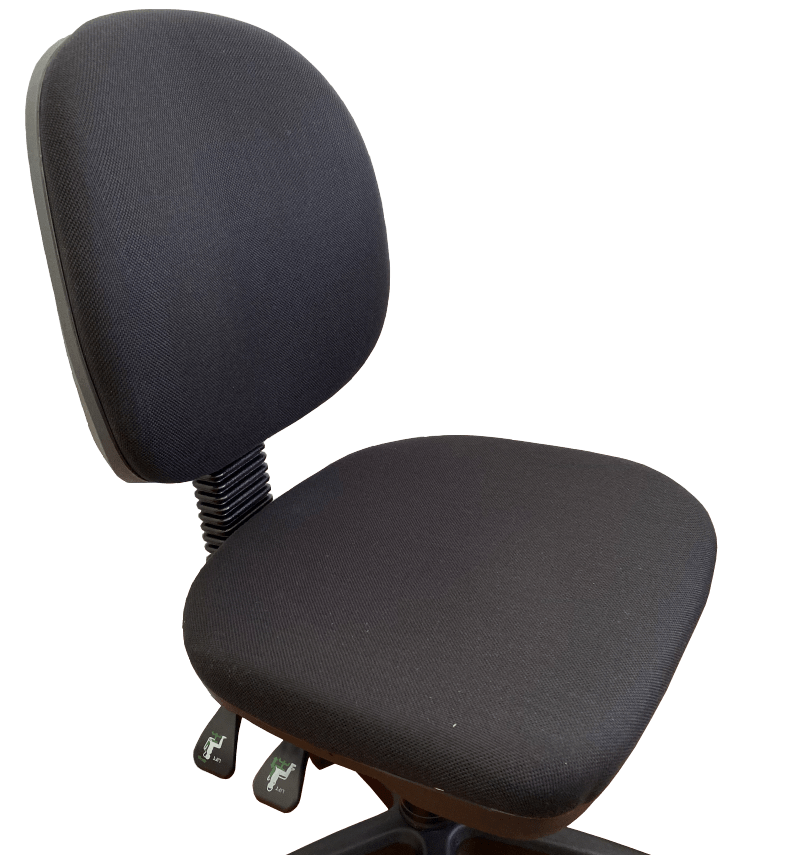 RAPIDLINE BUDGET MEDIUM BACK OPERATOR CHAIR 3 Lever Black Fabric Seat and Back