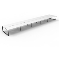 RAPIDLINE DELUXE LOOP LEG WORKSTATION Double Sided No Screen 10 Person W6000 x D1530 x H730mm Natural White/Black