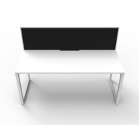 RAPIDLINE DELUXE LOOP LEG WORKSTATION With Screen 1 Person Single Sided W1800 x D750 x H730mm White Top White Frame